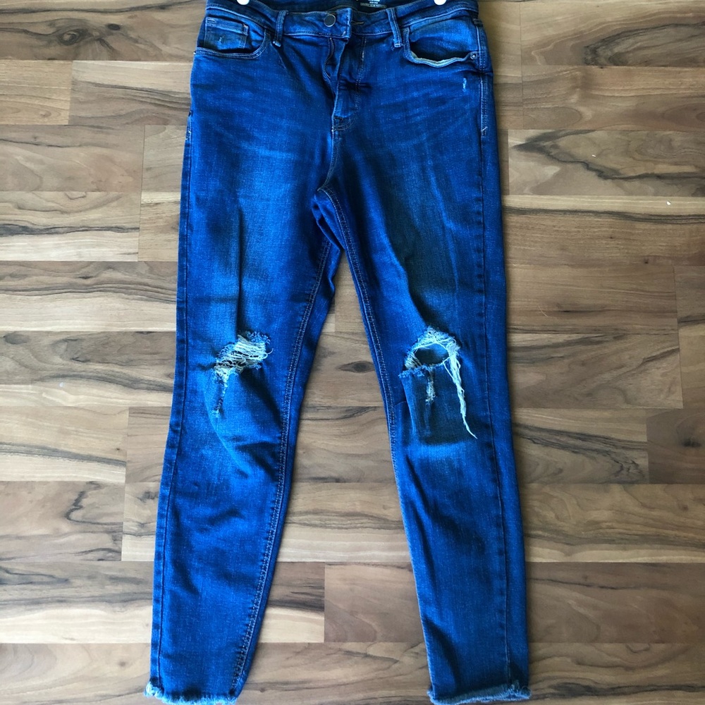 High waisted skinny jeans